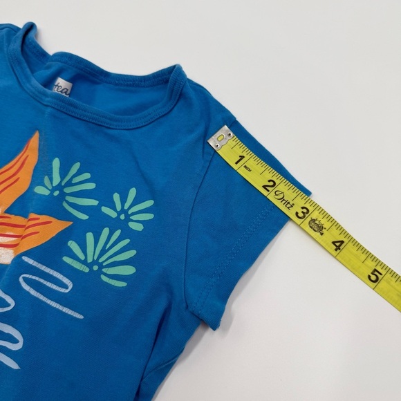 Tea Collection Girls Coy Koi Fish Tunic Top 5 Blue, Orange 100% Cotton - Picture 10 of 10